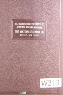 Watson-Stillman-Farrel-Watson Stillman, 500 Ton, Banding Press, 9803-A & B, Instruction Manual 1951-500 Ton-9803-A & B-02